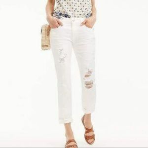 Point Sur by J  Crew High Rise Slim Boyfriend Jeans white size 24